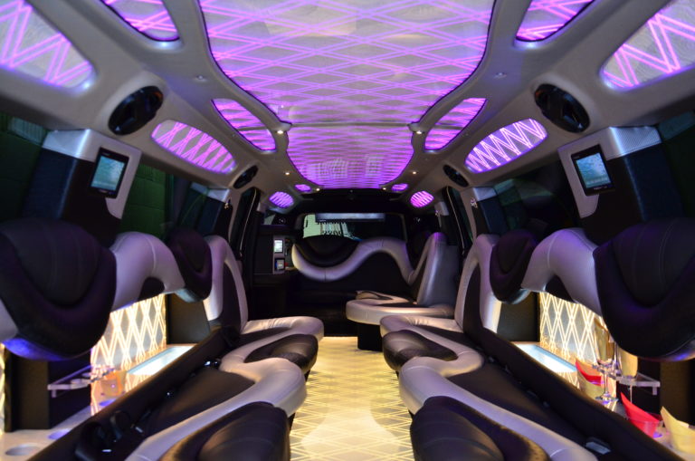 Escalade inside limo