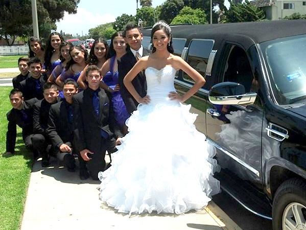 Quinceanera Limousine Service & Party Bus celebration moment