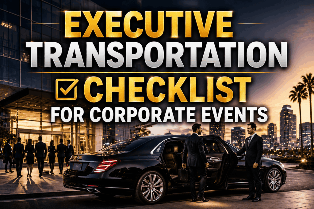 executive transportation checklist for corporate events