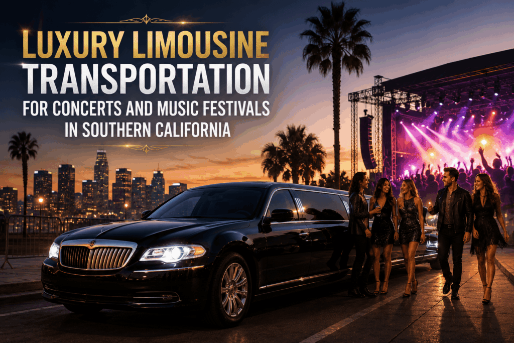 luxury limousine transportation for concerts in southern california