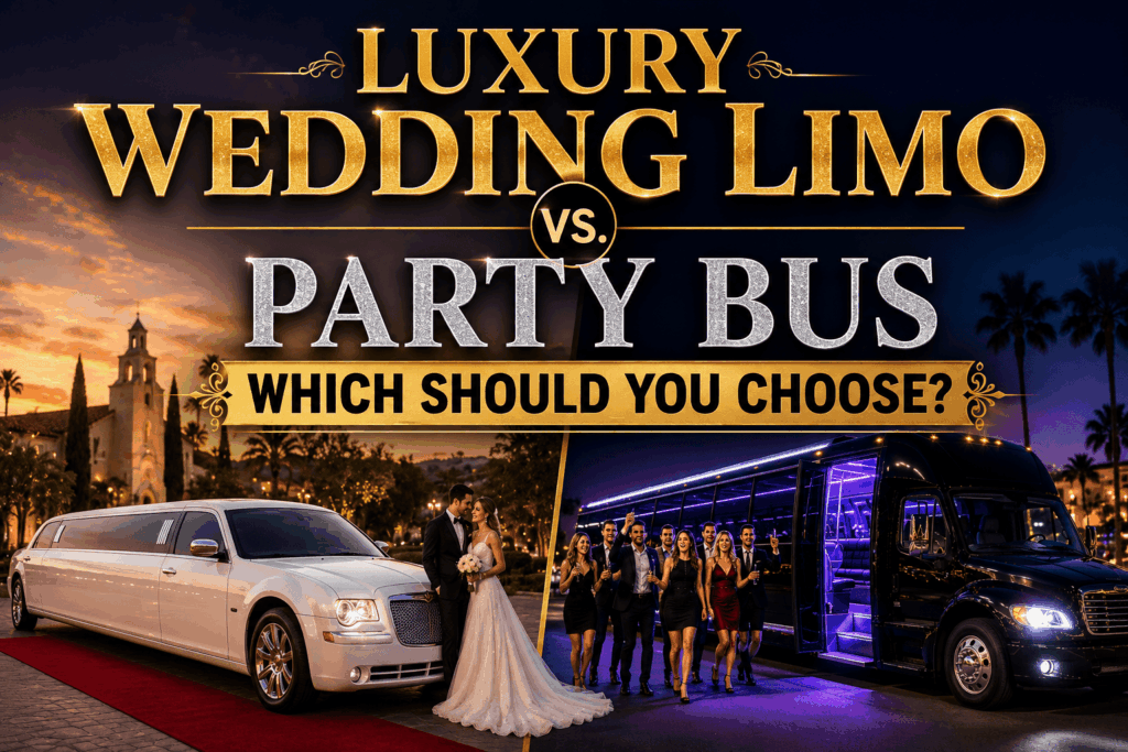 luxury wedding limo vs. party bus