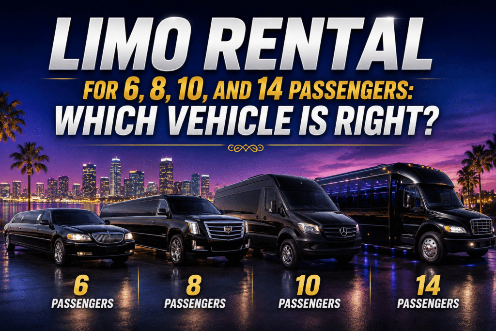 limo rental for 6, 8, 10, and 14 passengers